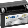 Een 6Ah motoraccu van het merk varta YTX7A-4