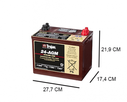 24 AGM trojan industrial dc agm 12v 76ah