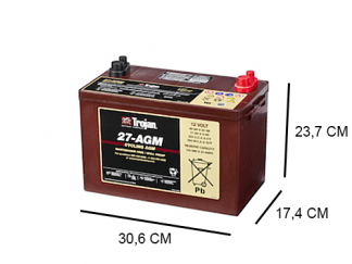 27 AGM trojan industrial dc agm 12v 89ah