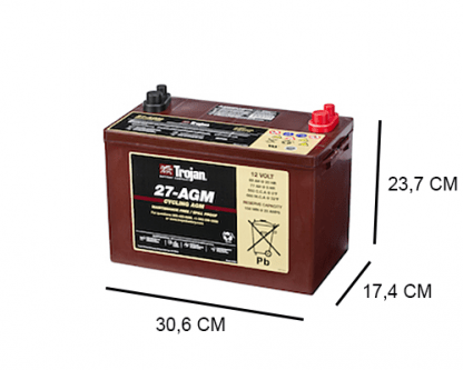 27 AGM trojan industrial dc agm 12v 89ah