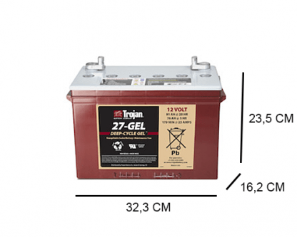 27 GEL trojan industrial dc gel 12v 91ah