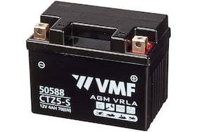 de 50588 AGM motoraccu van VMF heeft een capaciteit van 4Ah