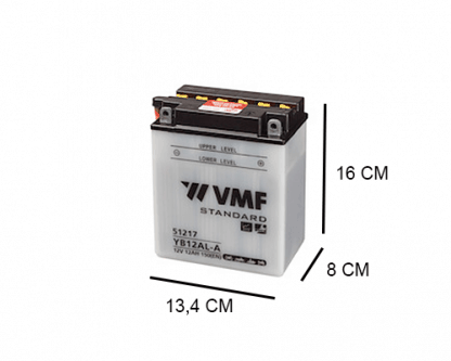 De 51217 is een 12Ah motor accu van VMF uit de Powersport High Performance serie