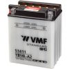 Een 14ah motor accu van het merk VMF Powersports met artikelnummer 51411 / 12N14-3A / YB14L-A2