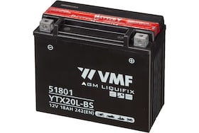 de 51801 AGM motor accu van VMF heeft een capaciteit van 18Ah