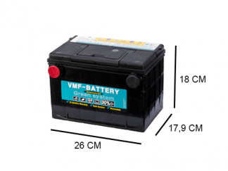 80Ah auto accu voor amerikaanse auto van het merk VMF