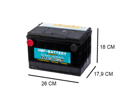 80Ah auto accu voor amerikaanse auto van het merk VMF