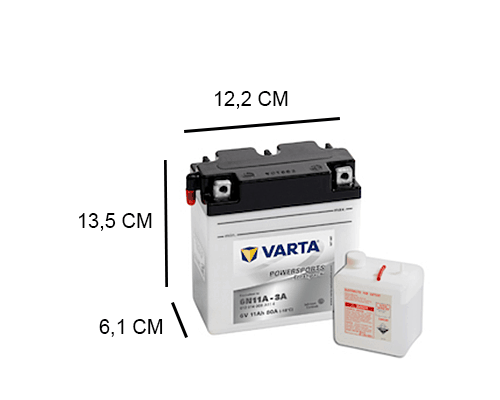 afbetalen Zwaaien Verschrikkelijk 6N11A-3A Varta Freshpack 12Ah Motor accu, 80A, 6V - Accudeal