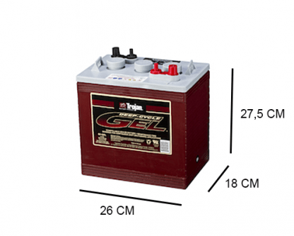 6V GEL trojan industrial dc gel 6v 189ah