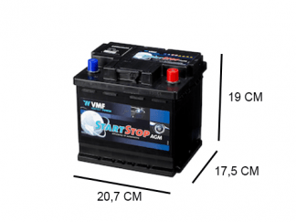 50Ah AGM Start-stop accu van VMF