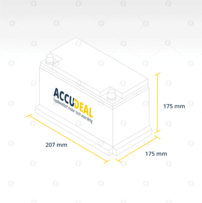 Accu afmetingen LB1 bakmaat