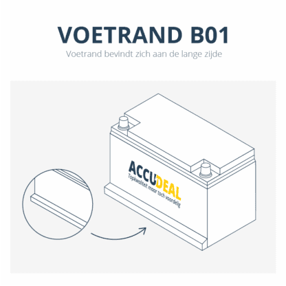 afbeelding van een accu met voetrand B01