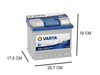 VARTA BLUE dynamic C22 - 12V - 52AH - 470A (EN)