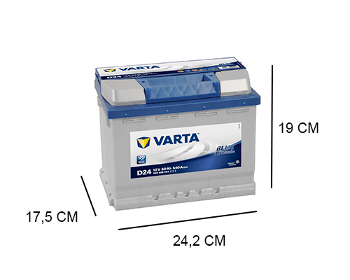 D24 Varta 60Ah Blue Dynamic Accu 540A 12V Accudeal