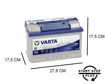 D54 Varta start stop accu 65ah EFB Blue Dynamic 565500065