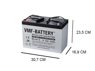 DC104-12 agm deep cycle 12v 104ah