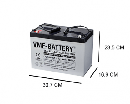 DC104-12 agm deep cycle 12v 104ah