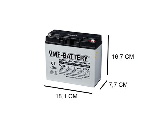 organiseren eiland consumptie VMF 22Ah AGM Deep Cycle accu 12V - Accudeal