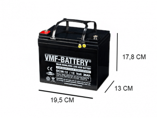 DC36-12 agm deep cycle 12v 36ah