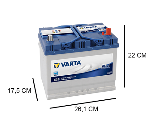 lood Onderwijs Tapijt E23 Varta 70Ah Blue Dynamic accu, 630A, 12V - Accudeal