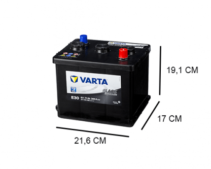 Varta 77Ah 6V oldtimer accu uit de Black Dynamic serie