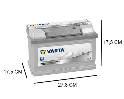 Soms Controle Eigenlijk E38 Varta 74Ah Silver Dynamic accu, 750A, 12V - Accudeal