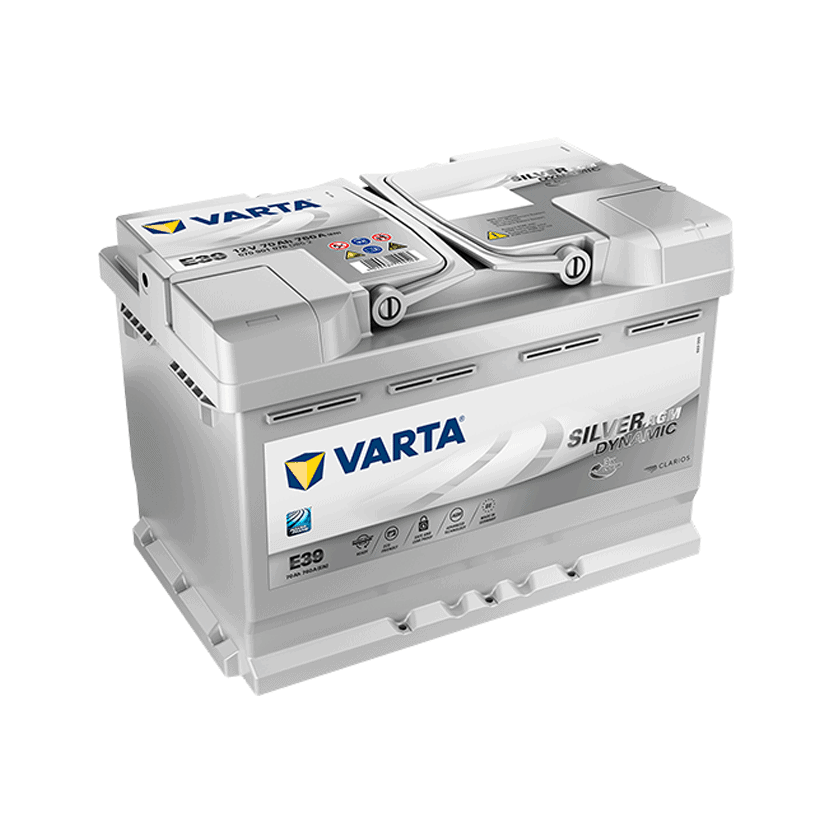 Merchandising Vrijlating staal Varta E39 AGM start-stop accu, 70Ah, 760A, 12V - Accudeal