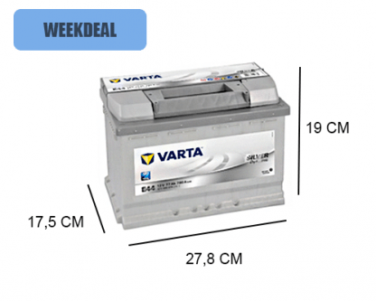 E44 Varta accu 77ah Silver Dynamic 577400078