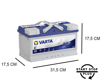 E46 Varta start-stop accu 75ah EFB Blue Dynamic 575500073