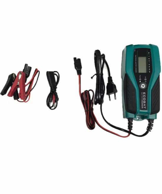 EBC4 Ecobat 12V 4A lader accesoires De Ecobat EBC4 12V 4A acculader met accesoires