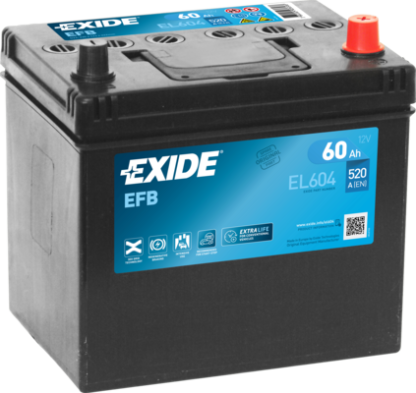 Exide EE650 65Ah EFB Start-stop accu met 650A startvermogen