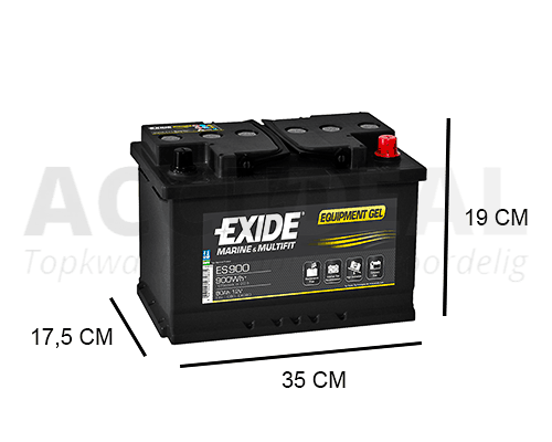 Batterie décharge lente Exide Gel ES900 12v 80ah X5D