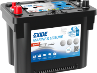 Een product foto van de Exide EM1000 50Ah AGM Marine Leisure Start accu 800A