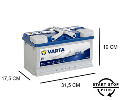 F22 Varta Start-Stop accu 60Ah EFB Blue Dynamic 580500073