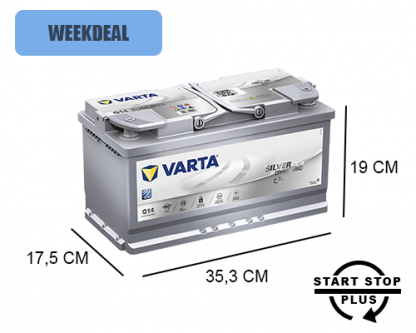 G14 Varta start-stop accu 95ah AGM Silver Dynamic 595901085