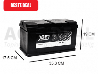 Bron Vader fage repetitie 100Ah Auto accu JBE Blackline 12V 800A - Accudeal