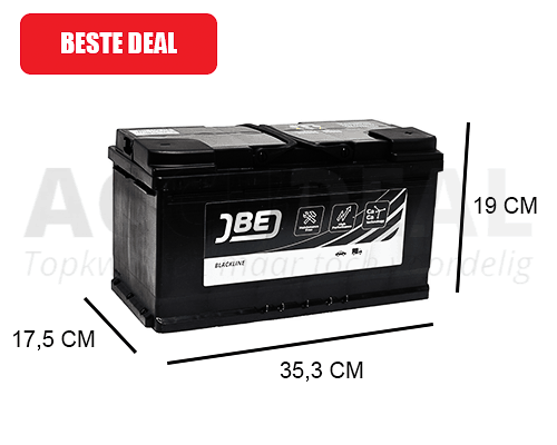 rand sticker Emuleren 100Ah Auto accu JBE Blackline 12V 800A - Accudeal