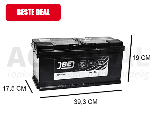 halen zoals dat terwijl 110Ah Auto accu JBE Blackline 12V 900A - Accudeal