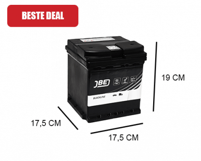 JBL40-A vierkante autoaccu startaccu 175x175 cm 40Ah