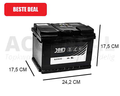 rijst Exclusief Bovenstaande 55Ah Auto accu JBE Blackline 12V 480A kopen? - Accudeal