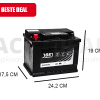 JBL62-HB 62Ah autoaccu met pluspool links 12V 480A JBE merk