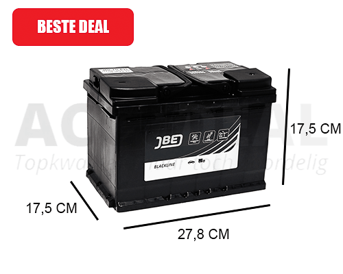 70Ah Auto accu JBE Blackline 12V 640A -