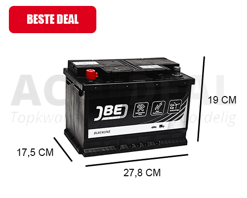 72Ah Auto accu Blackline 12V 640A - Accudeal