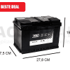 JBL74-HA 74Ah autoaccu van het merk JBE 640A 12V