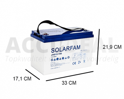 JDG12-100 Ah Gel accu 12V Deep cycle