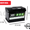JGL70-AGM autoaccu van het merk JBE 60Ah 12V 560A Greenline start-stop AGM