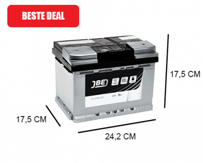 62Ah Start accu van 12V met 520A CCA 50van het merk JBE