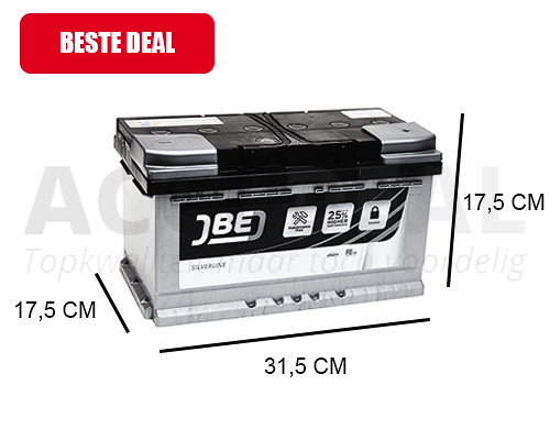 stel voor Kalmte seinpaal 85Ah Auto accu JBE Silverline 12V 720A - Accudeal