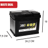 12v 60Ah Semi-tractie accu JBE Yellowline
