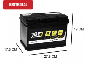 75Ah semi-tractie accu jbe yellowline 650A 12V